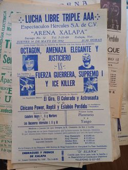Vintage Lucha Libre AAA program/poster