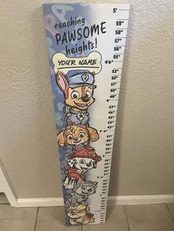 ✨ Personalized Paw Patrol Growth Chart – Kids - READY FOR PICK UP!