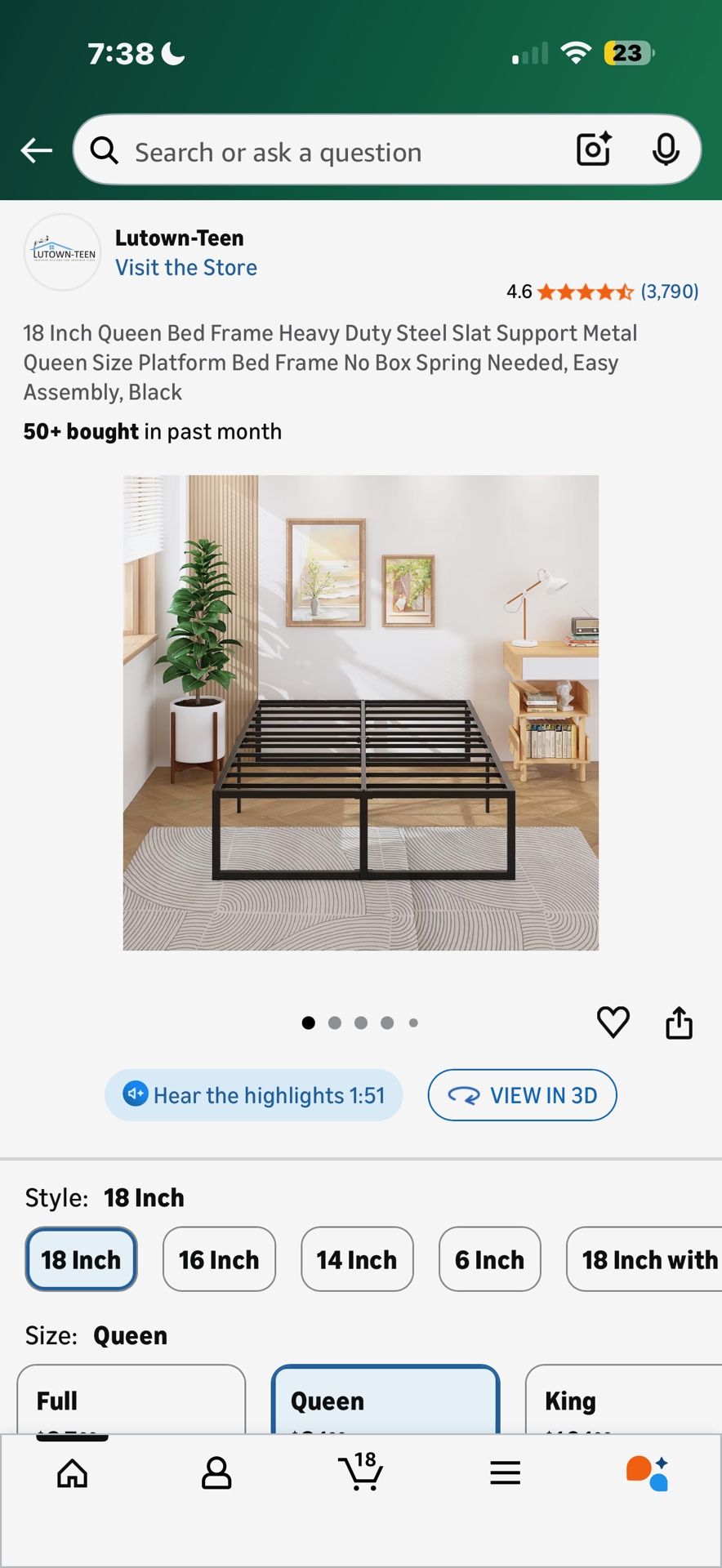 Queen Bed Frame New