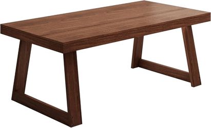 72" Solid Wood Farmhouse Dining Table for 6-8 People Walnut