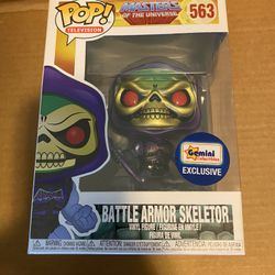 Funko POP Gemini Exclusive MOTU Metallic Battle Armor Skeletor 563
