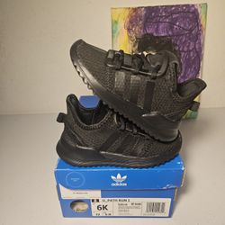 Size 6c - Kids Black Adidas - $30