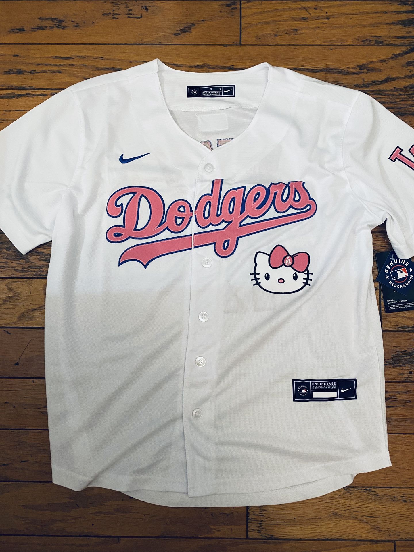 New youth white hello kitty shohei Ohtani Los Angeles dodgers Jersey