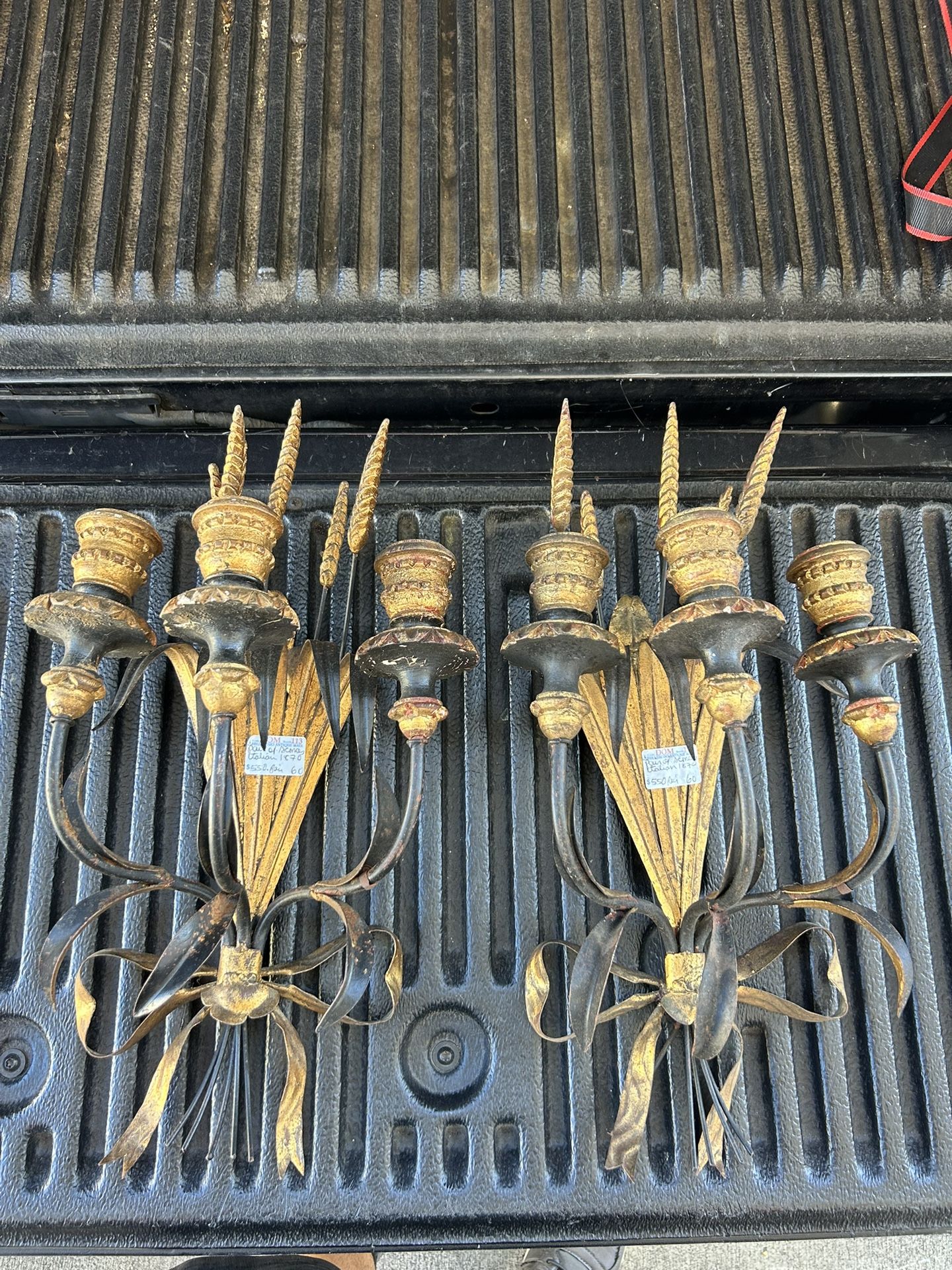 American Antique Wall Sconces Pair
