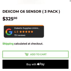 Dexcom C6 Sensor  3 Pack 