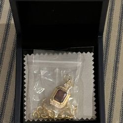 Sterling Silver Gold Plated Birthstone Necklace Pendant Riviko (New in Box)