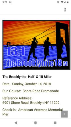 Brooklynite Half Marathon Race Entry