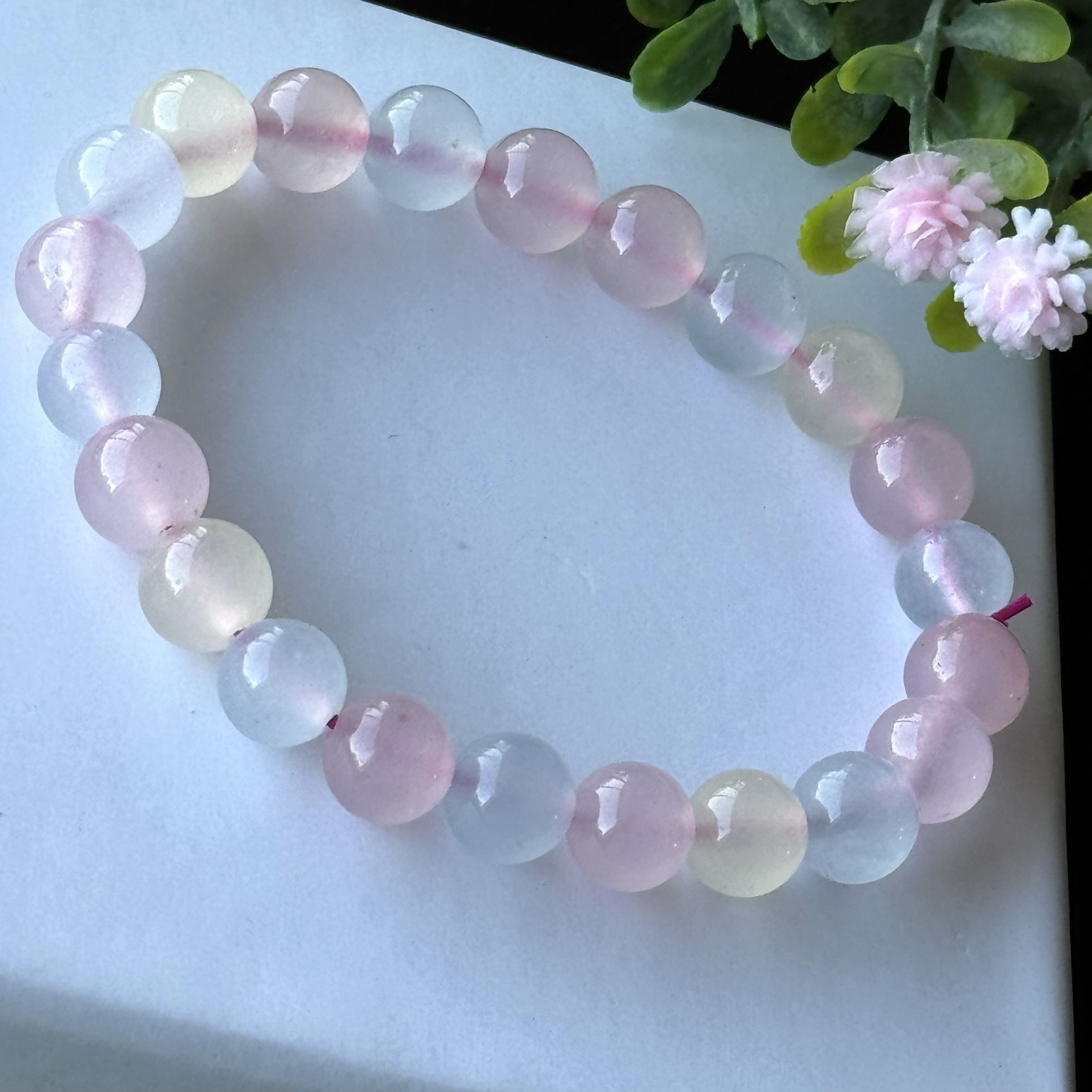 8.3mm Morganite Bracelet 🌸🦋