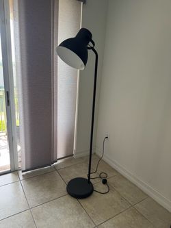 IKEA Hektar Floor Lamp – 73” Tall – Dark Grey - Bright Industrial/Vintage Style