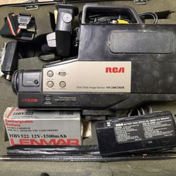 Vintage RCA VHS Camcorder with Hard Case & Extra Batteries