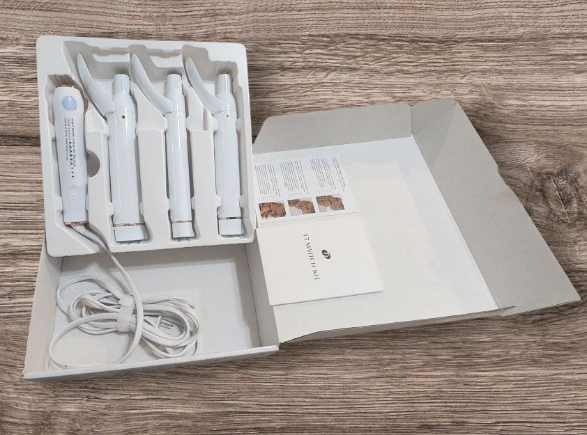 T3 Switch Kit Classic Trio Professional Interchangeable Curling Iron with 3 Ceramic Clip Barrels for Curling and Waving, 9 Adjustable Heat Settings