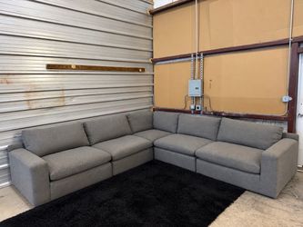 FREE Local Delivery 🚚- Grey 5 pcs modular sectional couch sofa set