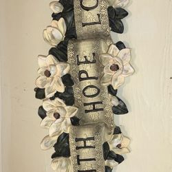 Placa/ Home Interiors “FAITH, HOPE, LOVE”