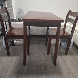 Linon Allbright Wood 3-Piece Folding Table Set, Brown