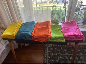 Satin tableclothes 5ft x 5ft $6 each