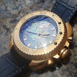 Mens 52mm Watch On New Leather Strap $200