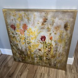 XL Canvas Flower Painting 