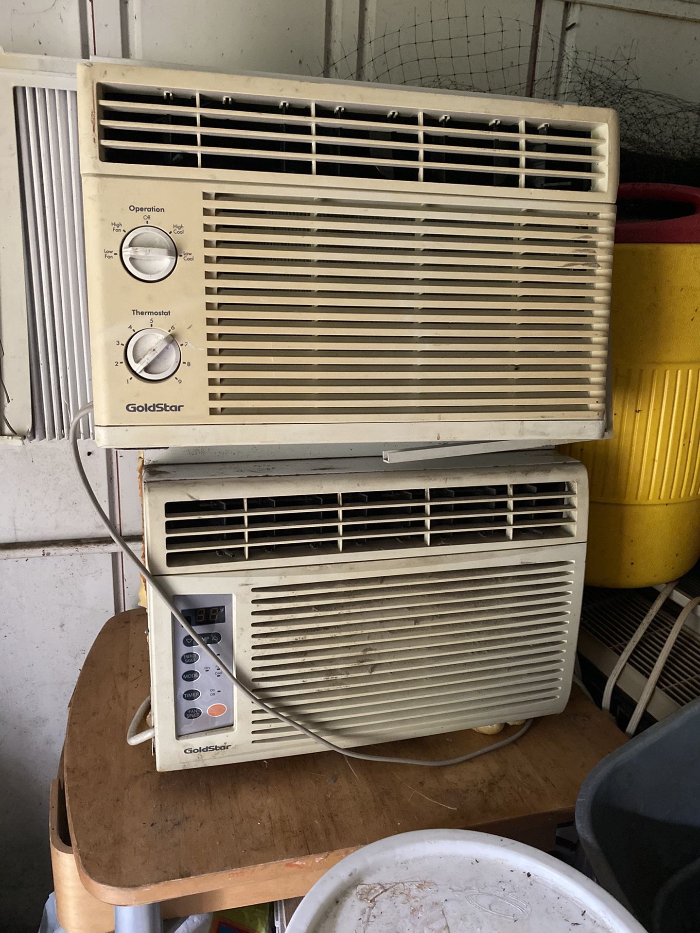 2 Goldstar window air conditioning units