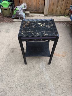 Vintage Wooden End Table16 by 18, 27 high, $10