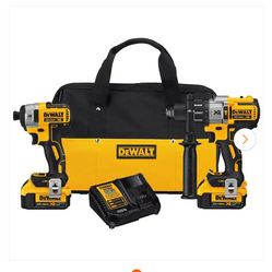DEWALT IMPACT AND HAMMER DRILL SET BATTERIES INCLUDED