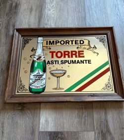 Vintage Torre Asti Spumante Pub Mirror from Italy