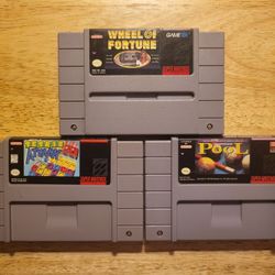 Wheel of Fortune-Tetris Attack-Championship Pool-Super Nintendo
