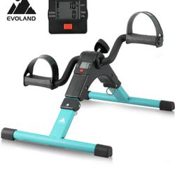 Evoland Pedal Exerciser, Folding Mini Exercise Bike, Under Desk Exercise Bike with LCD Display