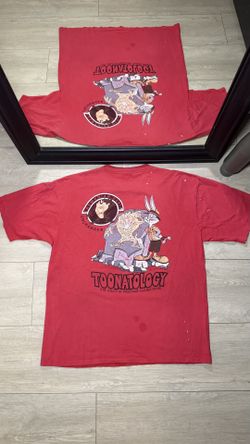 Vintage 1990s Thrashed Looney Tunes Taz X-Ray Toonatology Single Stitch Shirt