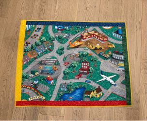 Kids Town & Roads Play Mat Quilt