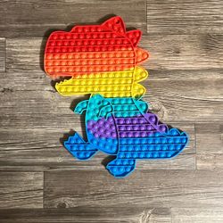 Dinosaur Rainbow Pop It 