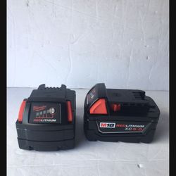 MILWAUKEE M18 5.0 A H. BATTERY DRILL ( $ 60 EACH )