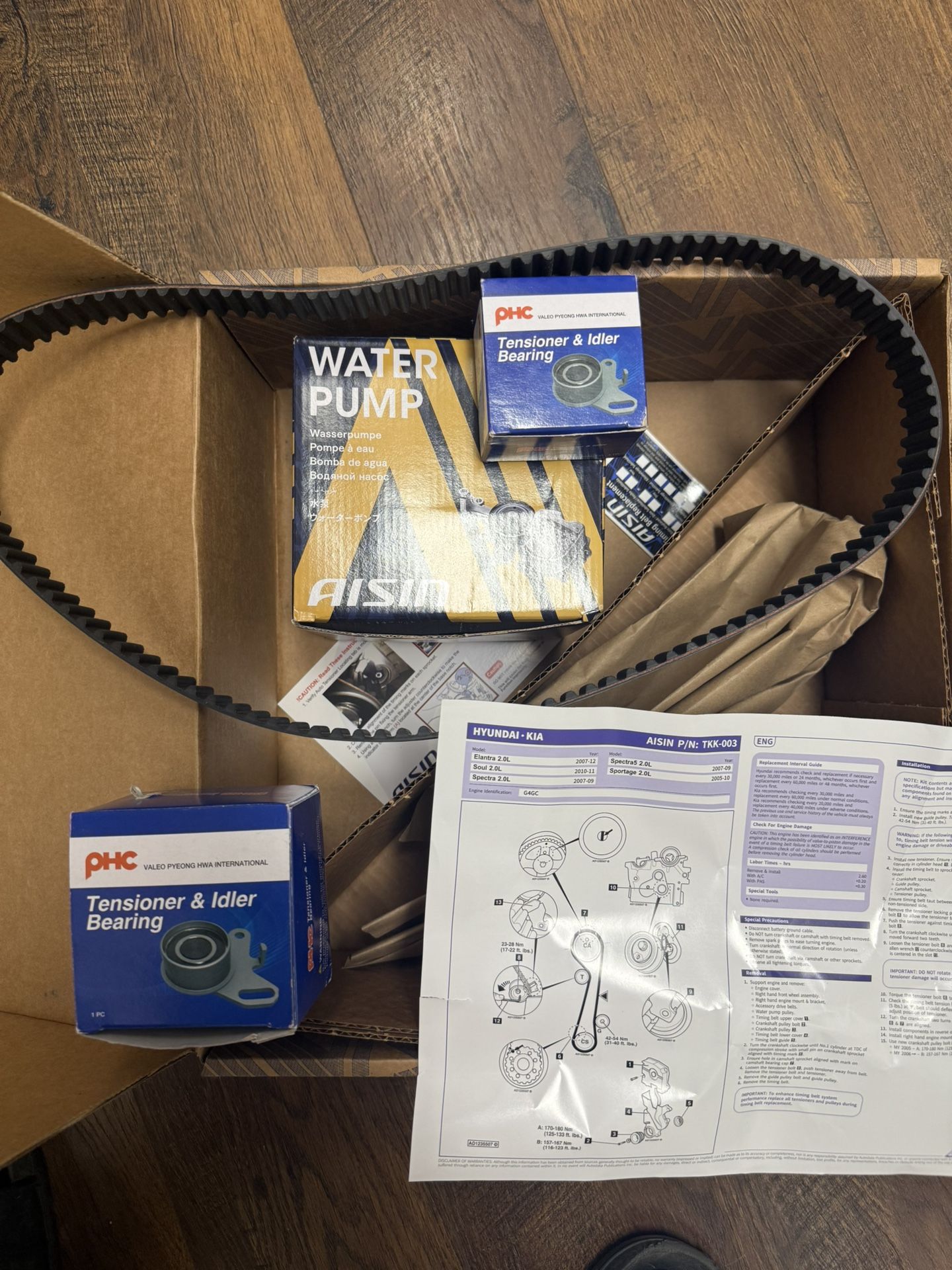 AISIN Timing Belt Kit With Water Pump & Gasket For Hyundai/Kia