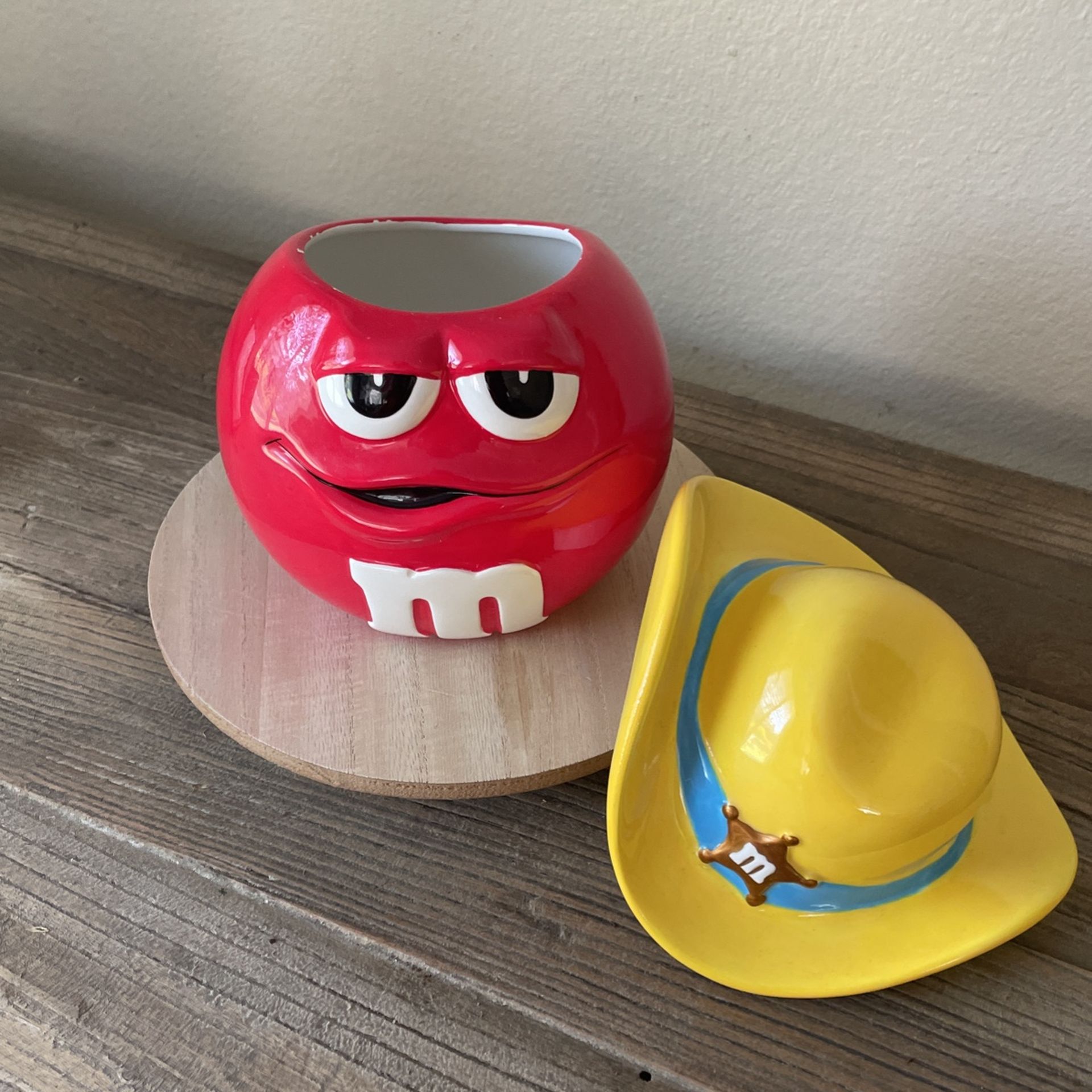 Large M&M Cowboy Cookie Jar