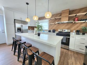 Kitchen cabinets solid wood and countertops
