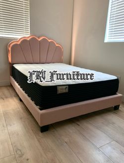 New full bed frame with mattress