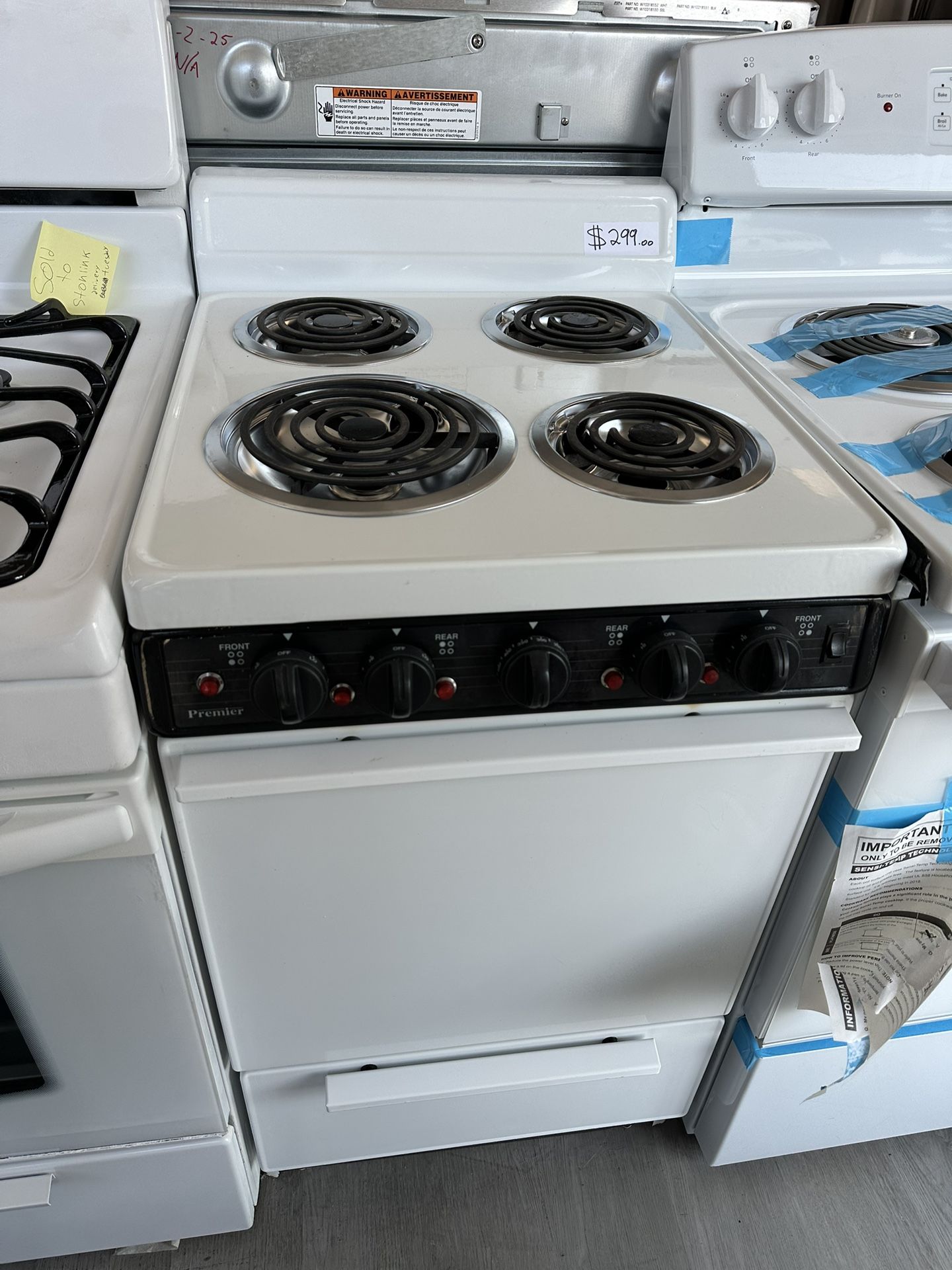Stove Electric 20 Inch wide