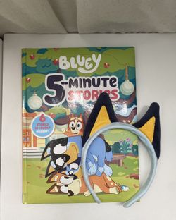 5 Minute Stories Bluey Book & Bluey Ears Headband