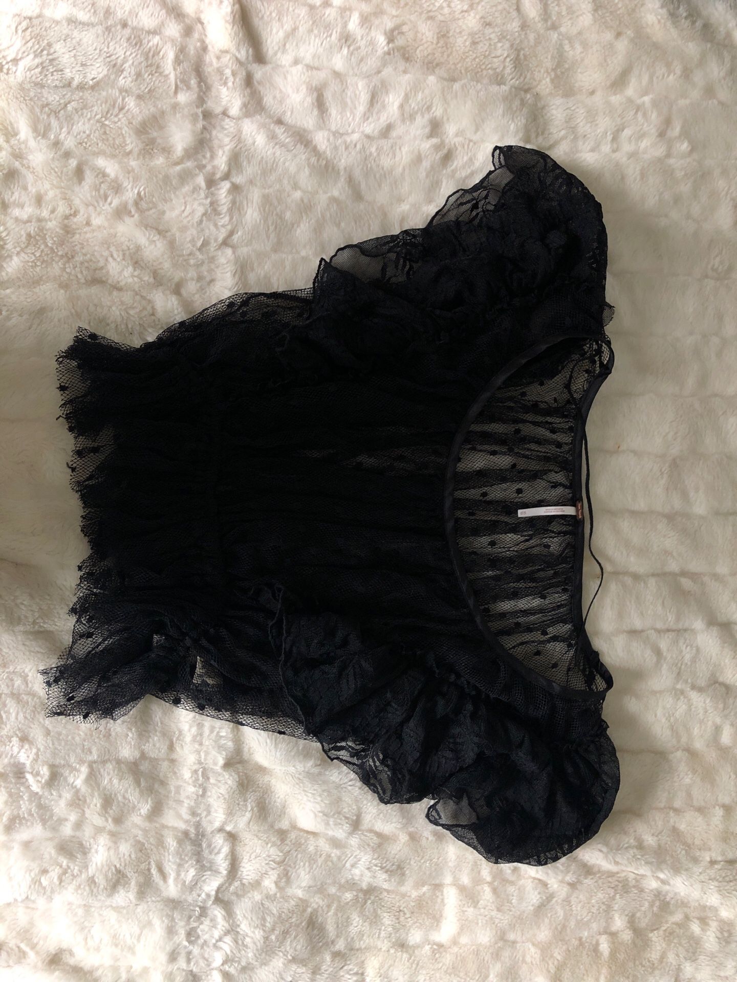 Free People Sheer Polka Dot Top