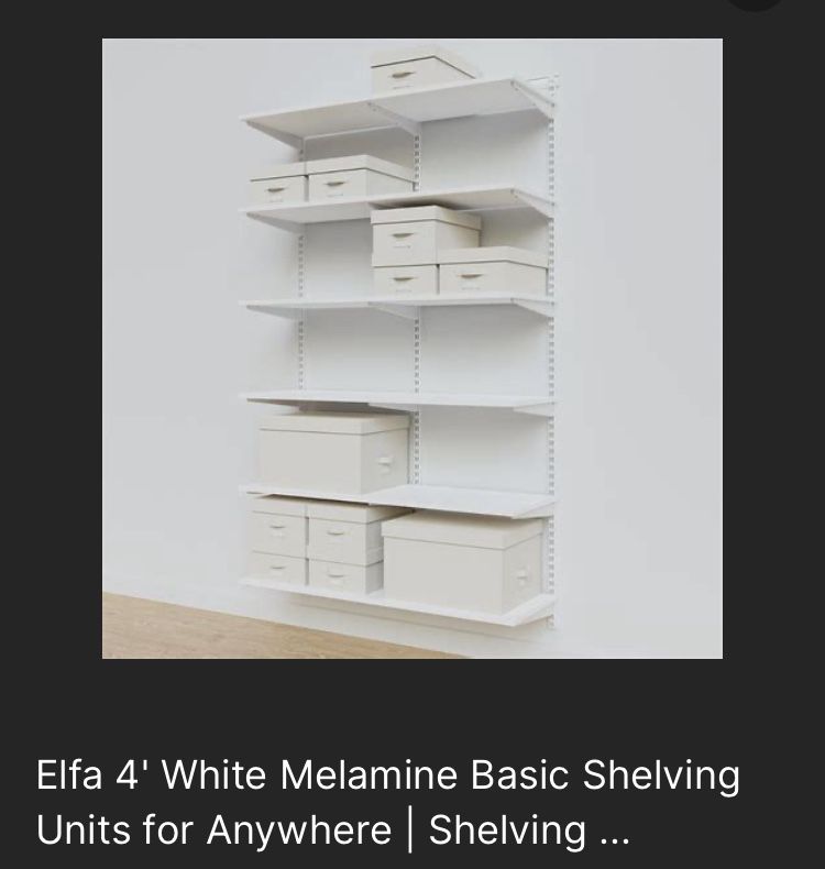 Elfa shelving system