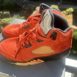 Jordan 5 dunk on Mar’s orange red size 6.5