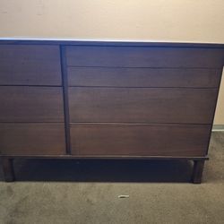 Mid-century Modern Wood Dresser 6-Drawer