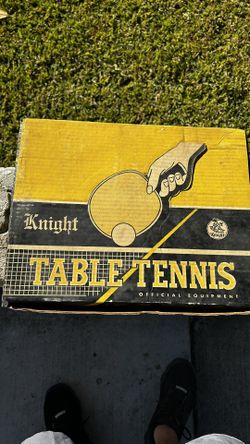 Vintage Ping Pong Paddle And Net Set