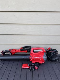 CRAFTSMAN V20 20-volt max Cordless Battery String Trimmer and Leaf Blower and Combo Kit