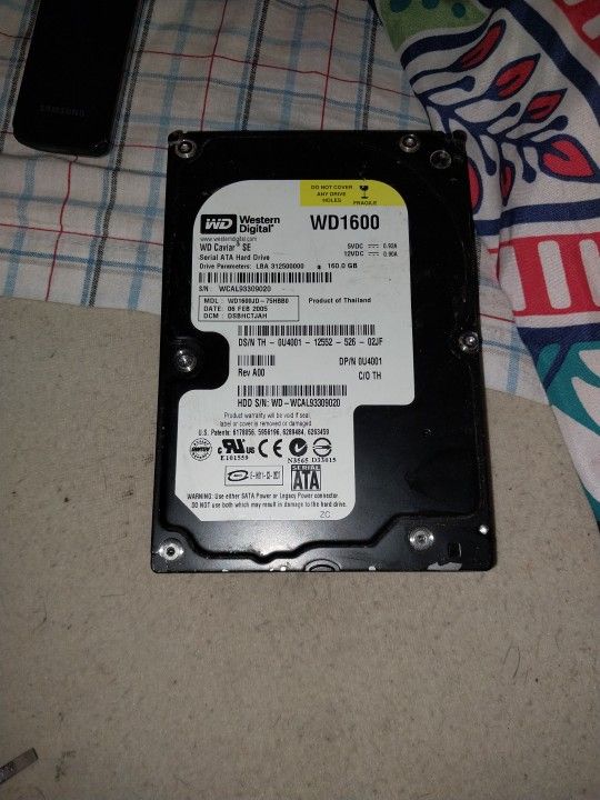 Western Digital Serial ATA Hard Drive 160 GB