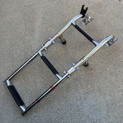 NovelBee Foldable Stainless Ladder For Boats, RV, Campers