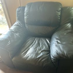 Leather Sofa And Chair