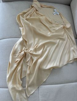 Bright Gold Silk Top Size S