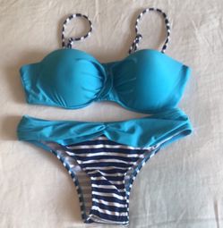 Unused Bikini Top and Bottom Set runs small