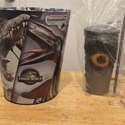 Jurassic World Rebirth Popcorn and Cup with Straw Set