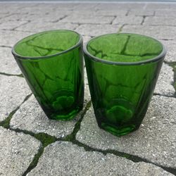 Pair of Not Neutral 12 Oz Emerald Latte Glasses